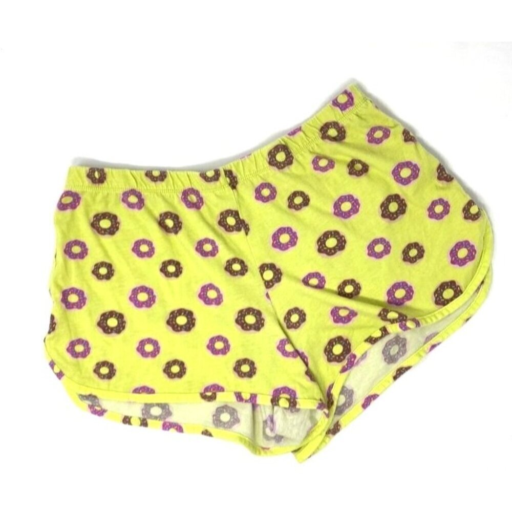Target Xhilaration Sleep Shorts Sprinkle Donut Print Size Medium Lime Green B7
